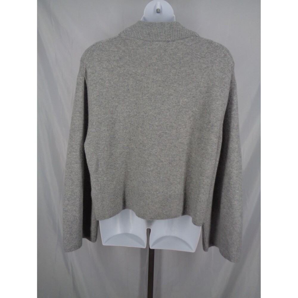 J Crew Gray Chunky Crewneck Sweater Size XL Super Soft Yarn Wool Alpaca - Picture 2 of 8